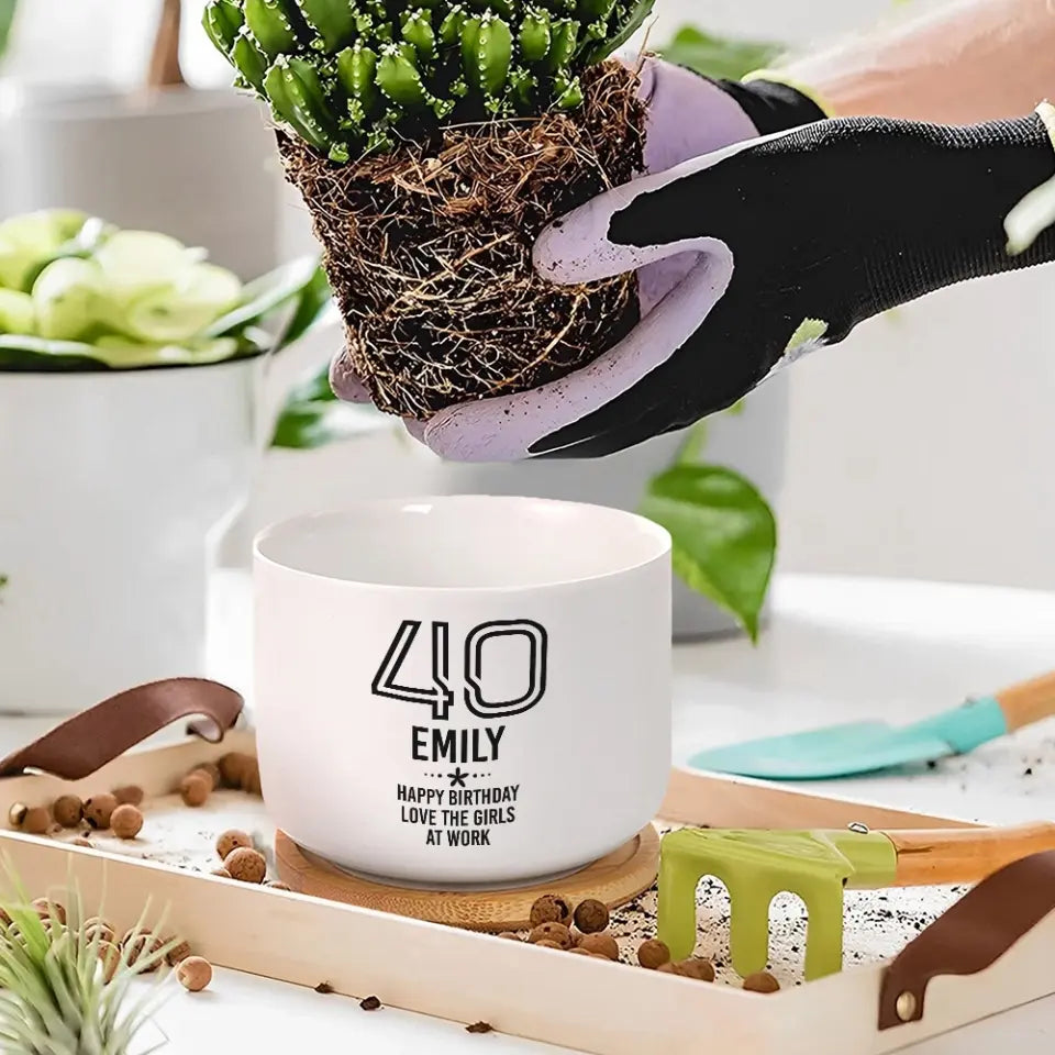 8 Styles Birthday Gifts - Personalized Ceramic Plan Pot - Birthday Gift For Family