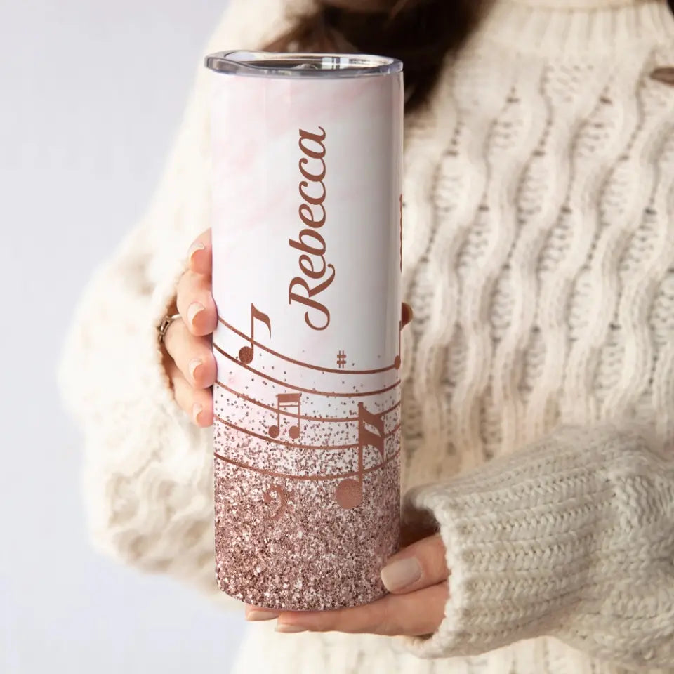 Musical Gift Personalized 20oz Skinny Tumbler