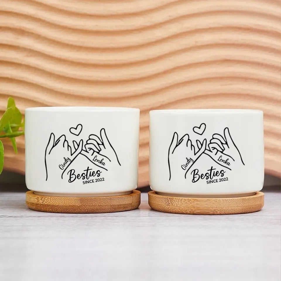Personalized Besties Plant Pot