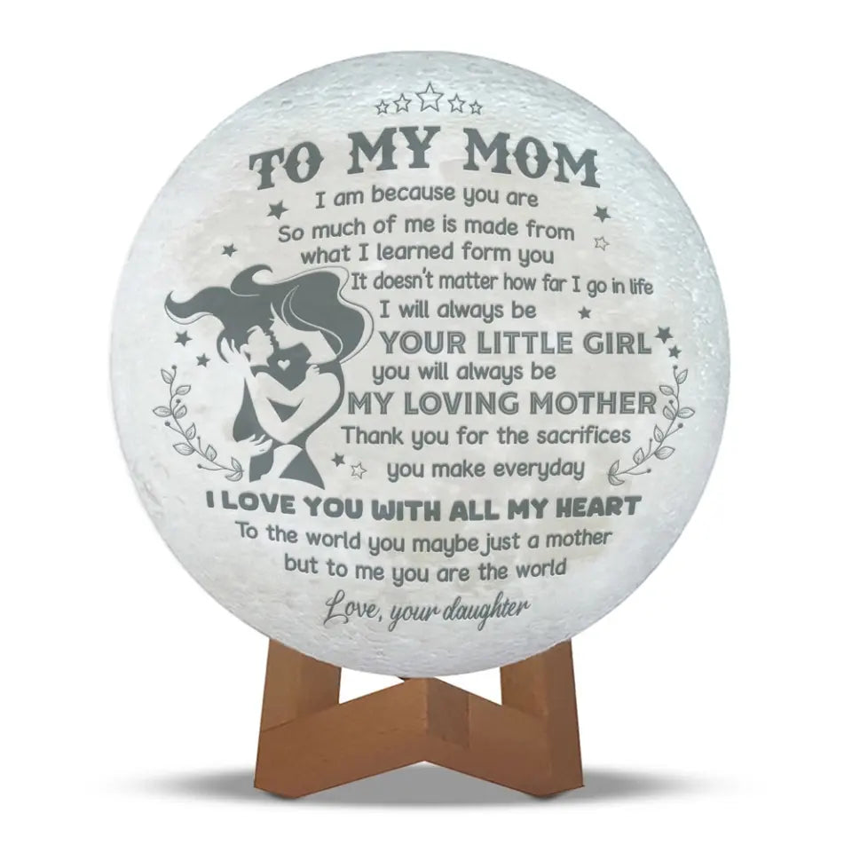 I Love You With All My Heart - Personalized Moon Lamp
