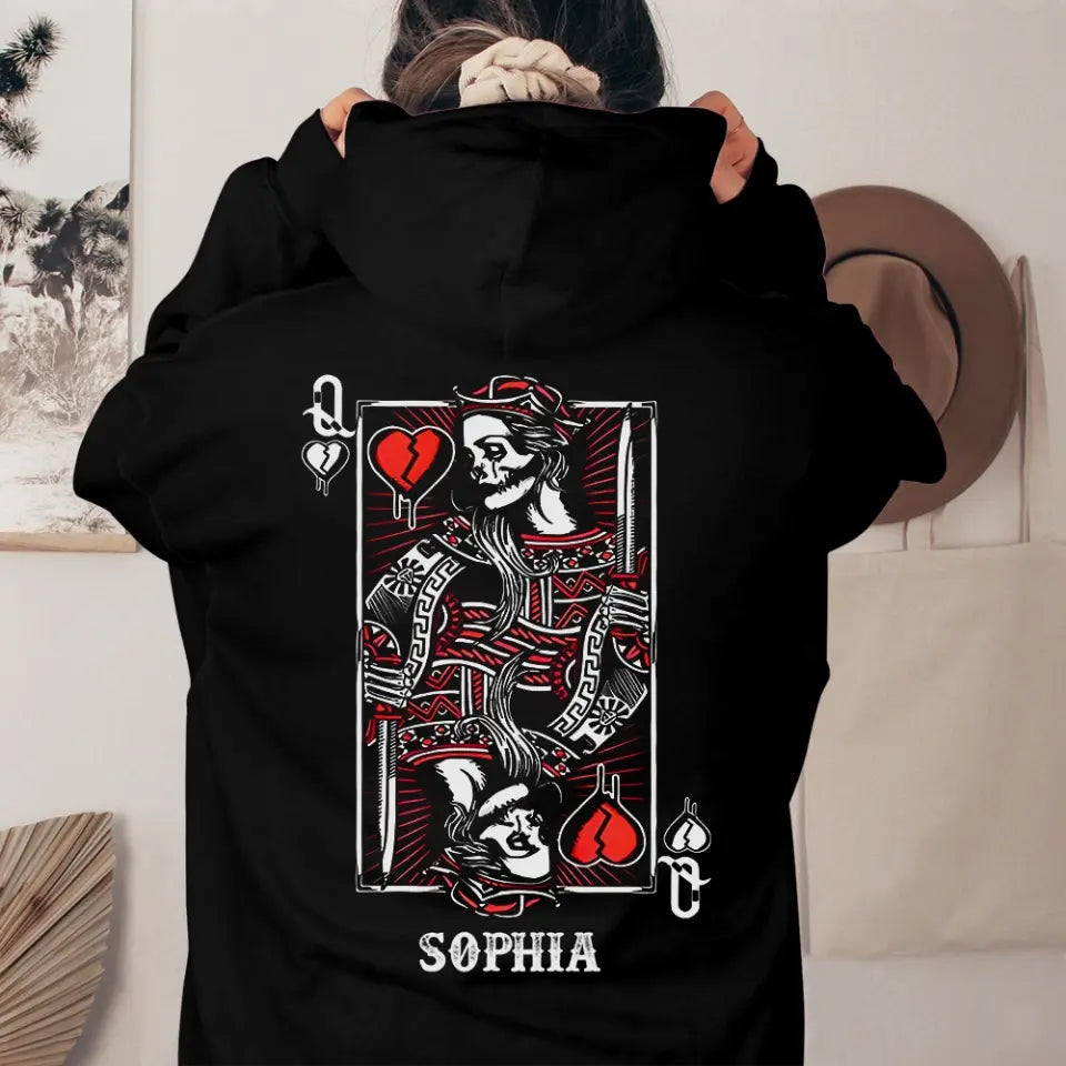 King Queen Skull Couple Customized Hoodies