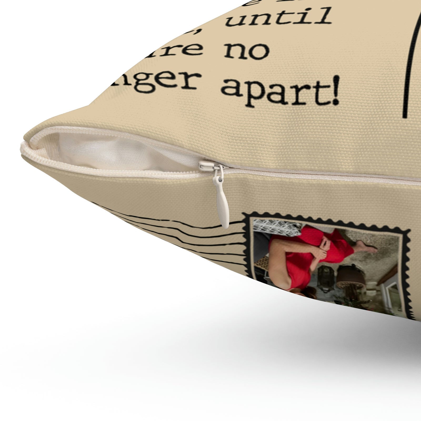 Sent With Love Postcard - Spun Polyester Square Pillow