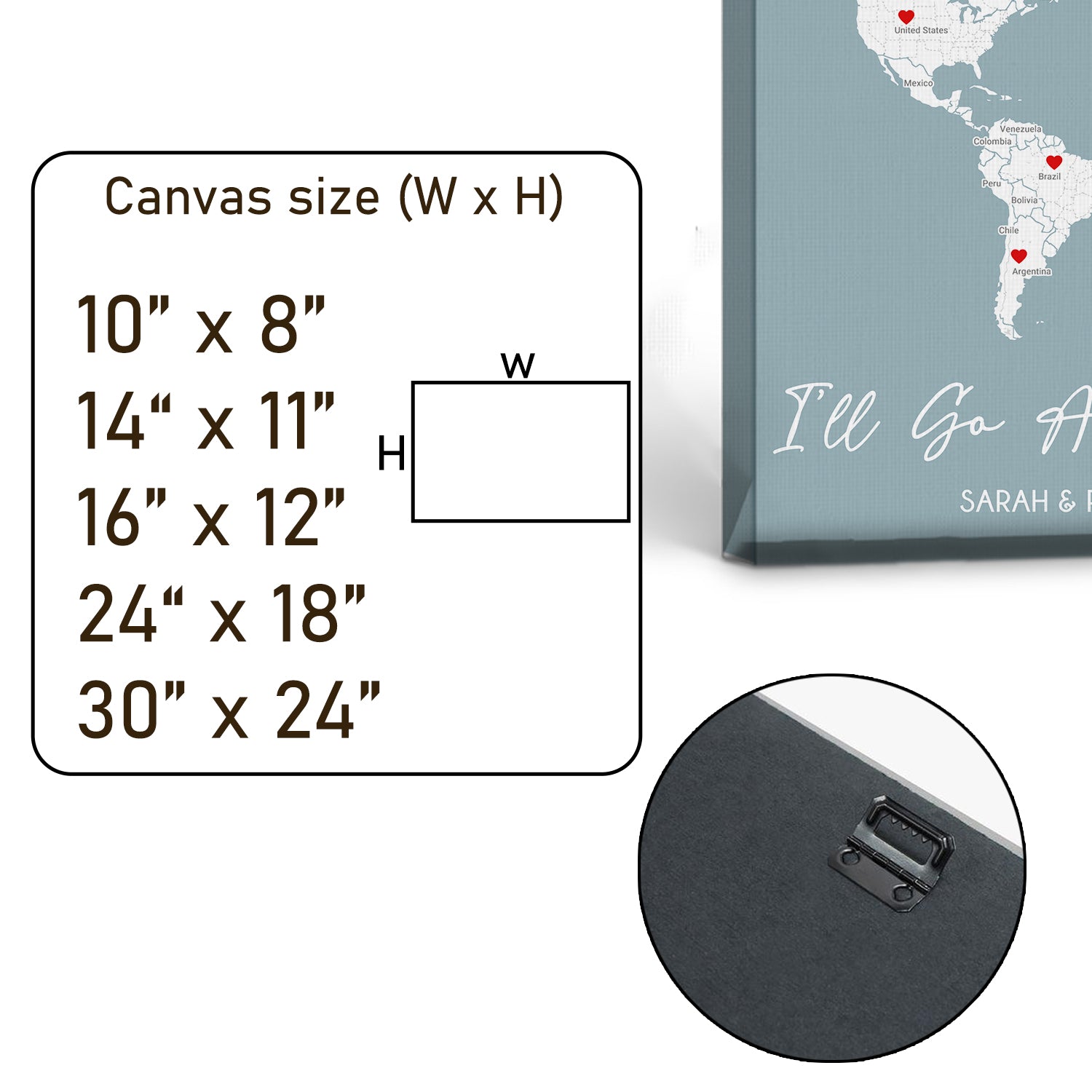couples world travel map size
