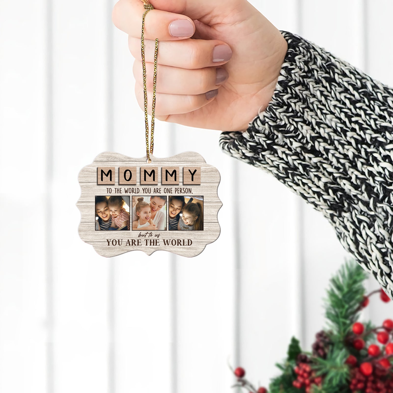 Mom You Are Our World Personalized Ornament