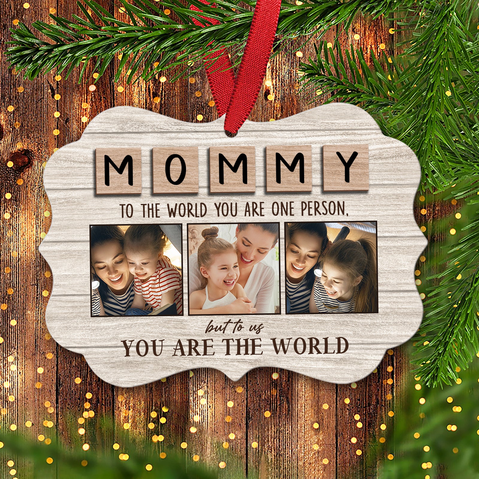 Mom You Are Our World Personalized Ornament