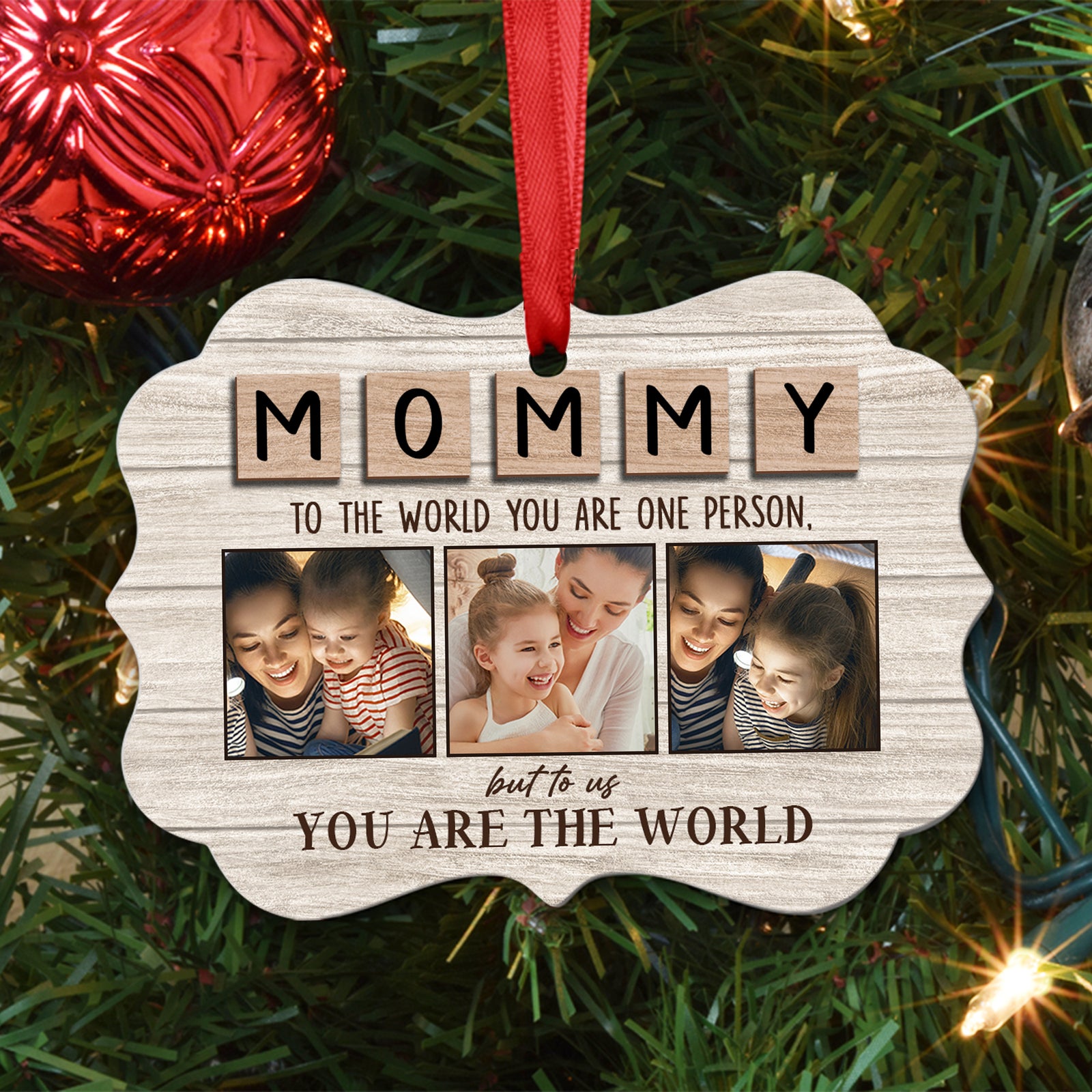 Mom You Are Our World Personalized Ornament