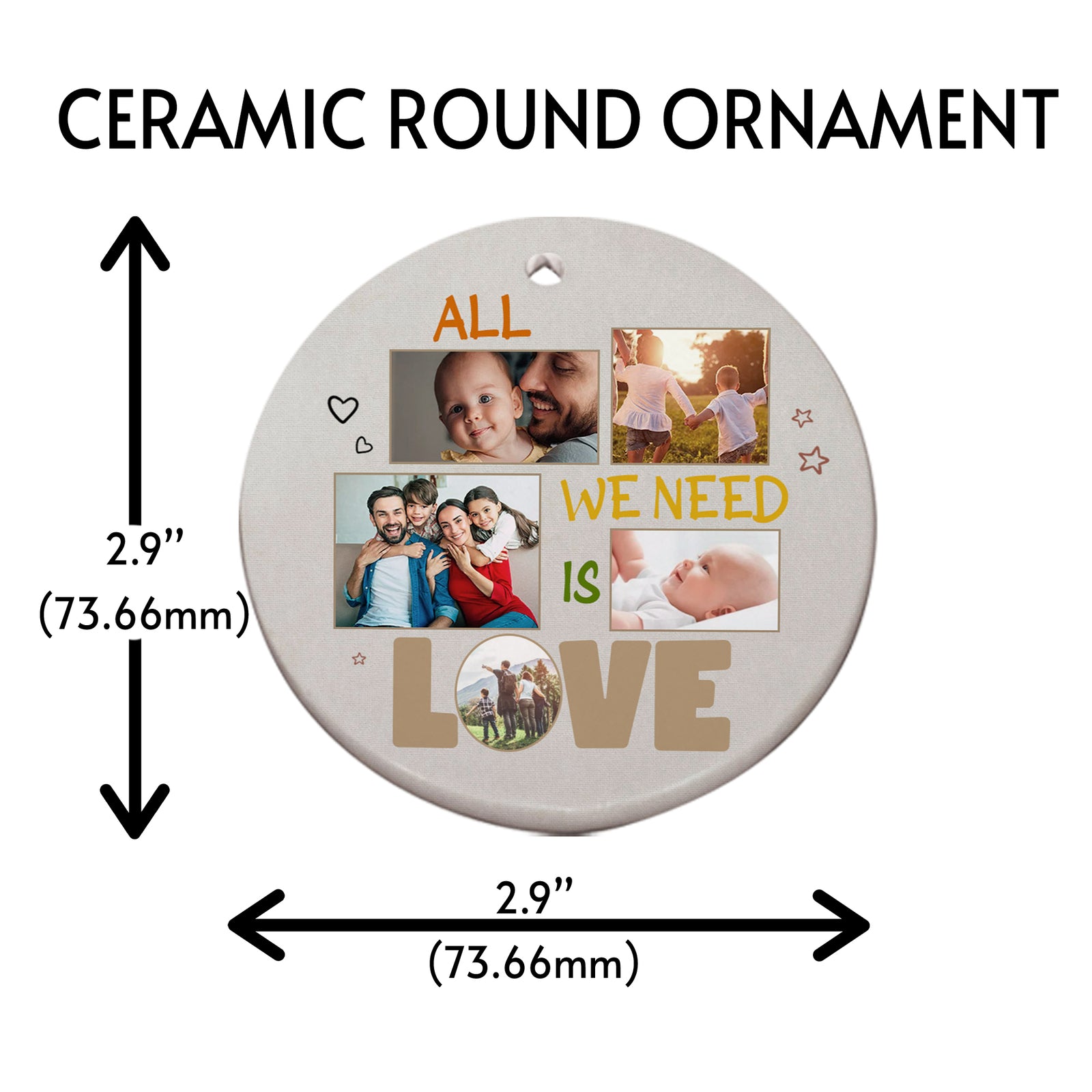 personalized photo christmas ornament