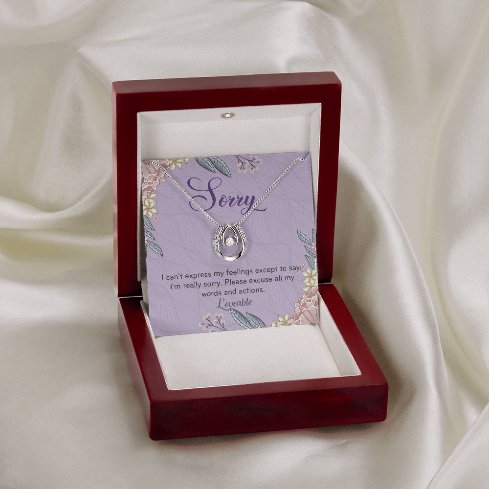 I'm Sorry Gifts for Her, Forgive Me Gifts for Wife, Apology Gift from Husband, White Gold Necklace