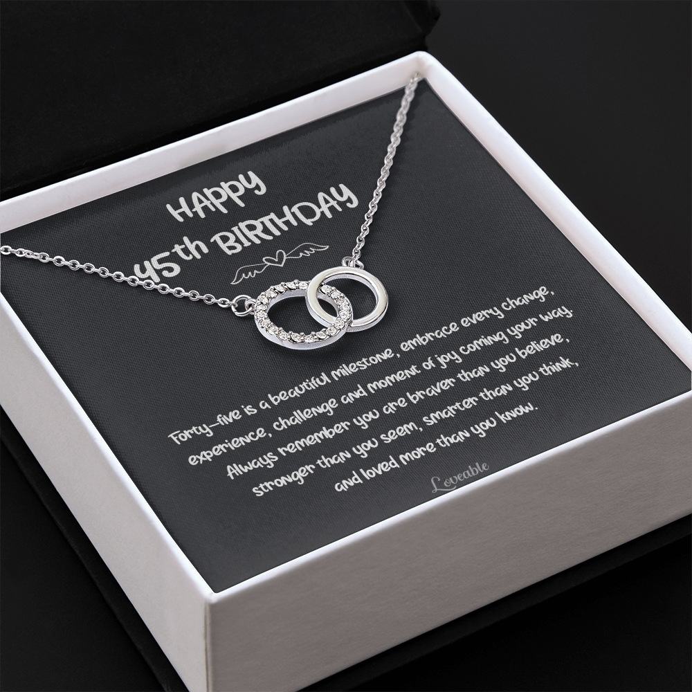Happy 45th Birthday Personalized Necklace