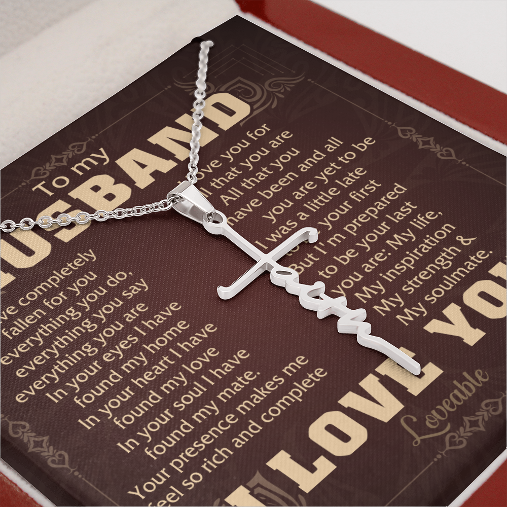 faith cross necklace gold