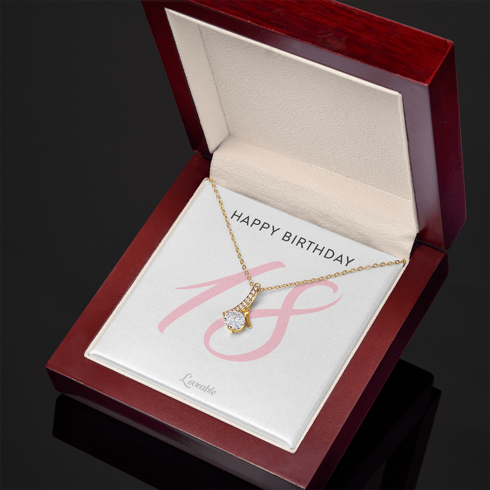 Happy 18th Birthday - Personalized Necklace - Birthday Gifts for Daughter