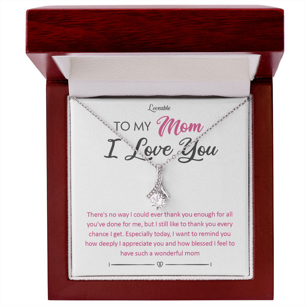 Letters To Mom I Love You Necklace Best Gift For Mom