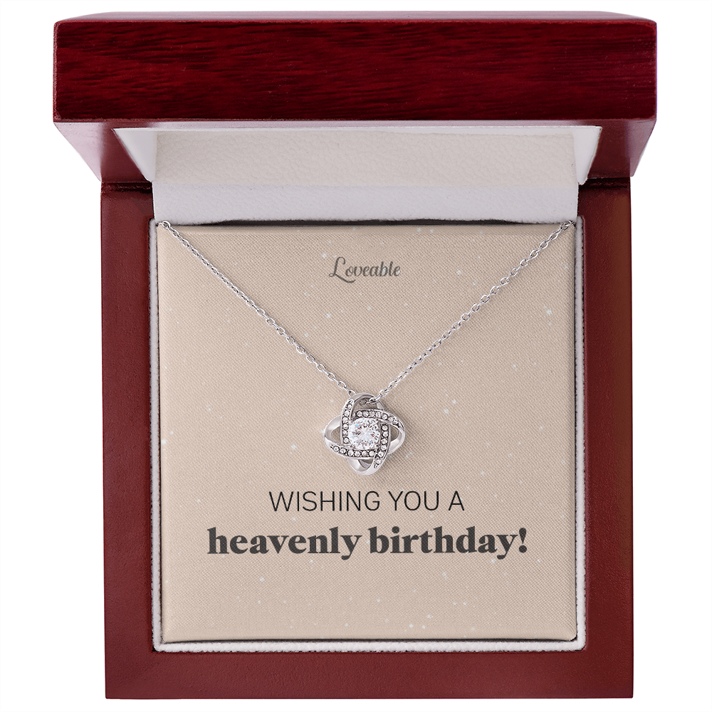 Wishing you a Heavenly Birthday - Love Knot Necklace
