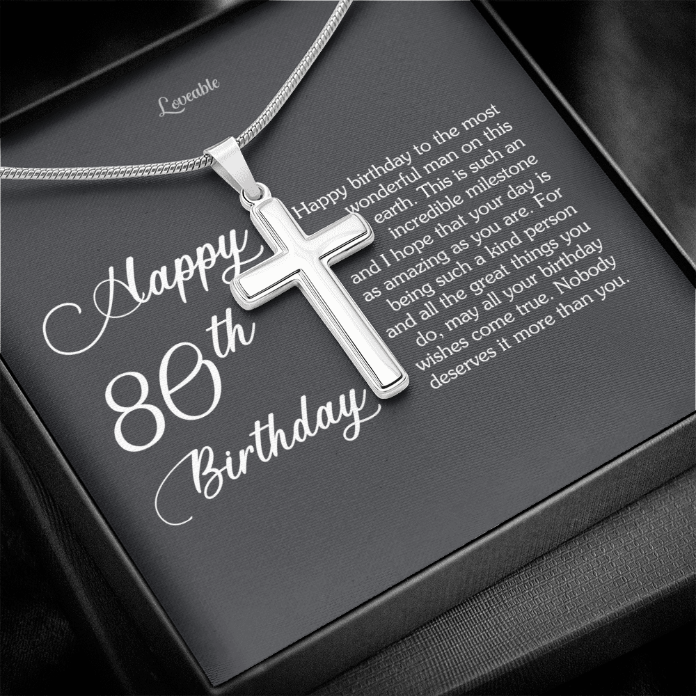 Happy 80th Birthday to The Most Wonderful Man Necklace