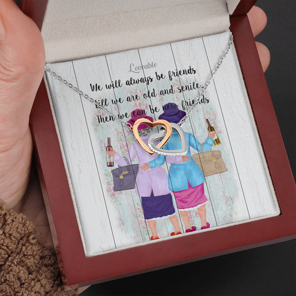 best friend heart necklace