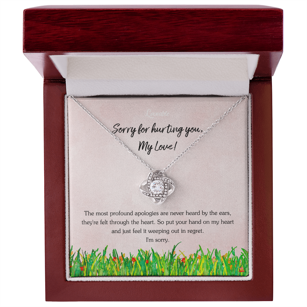 Sorry For Hurting You, My Love - White Gold Necklace - Sorry Gift For Wife