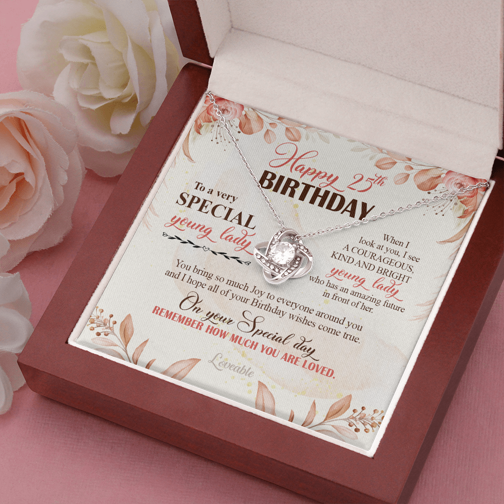 Happy 25th Birthday to a very Special Young Lady - Personalized Necklace - 25th Birthday Gifts for Her