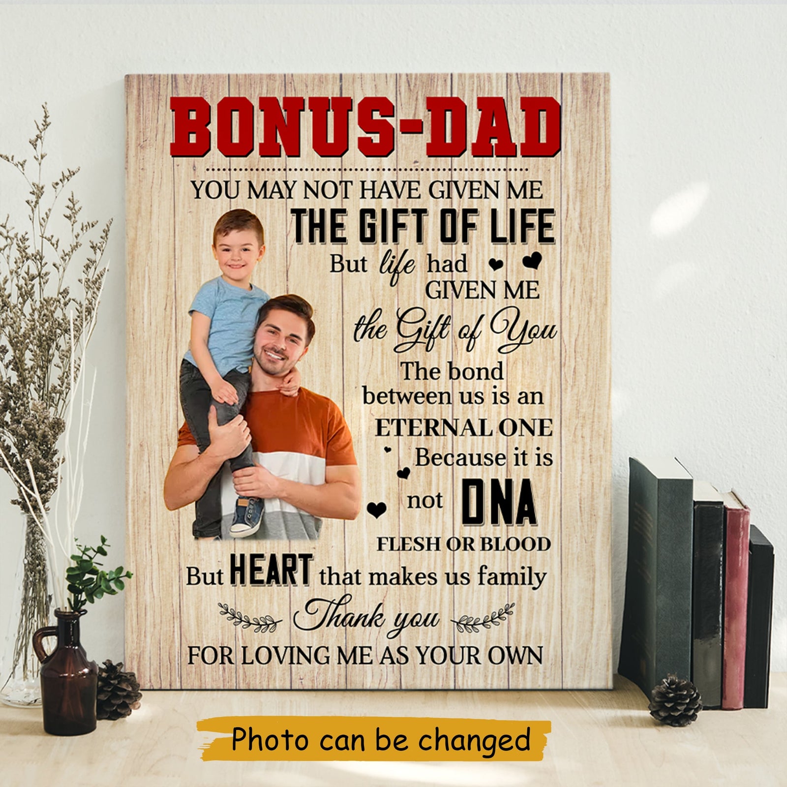 Custom Photo Personalized Father's Day Canvas