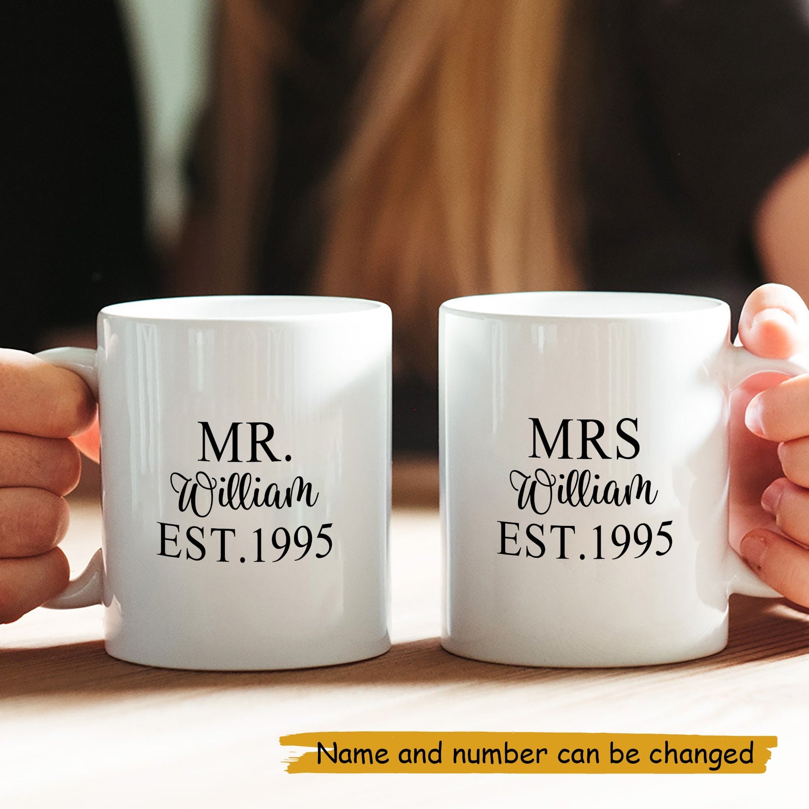 Mr & Mrs EST - Personalized Mug