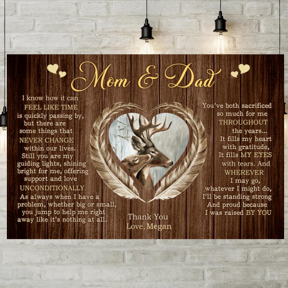 Thank You Mom And Dad Custom Canvas Poster Anniversary Gift For Parents