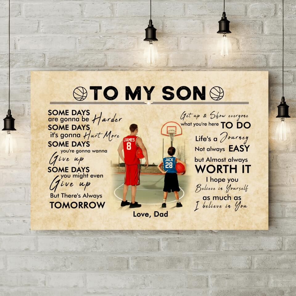 To My Son I Believe In You Custom Canvas Poster Birthday Gift For Son