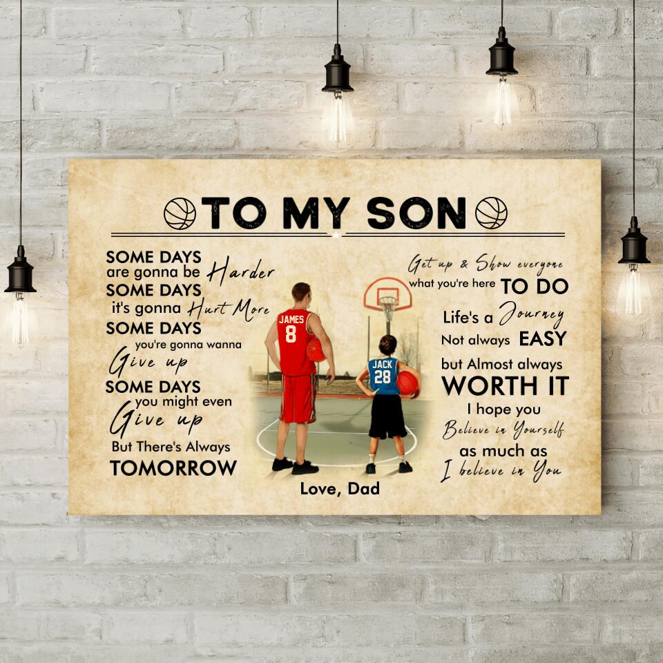 To My Son I Believe In You Custom Canvas Poster Birthday Gift For Son