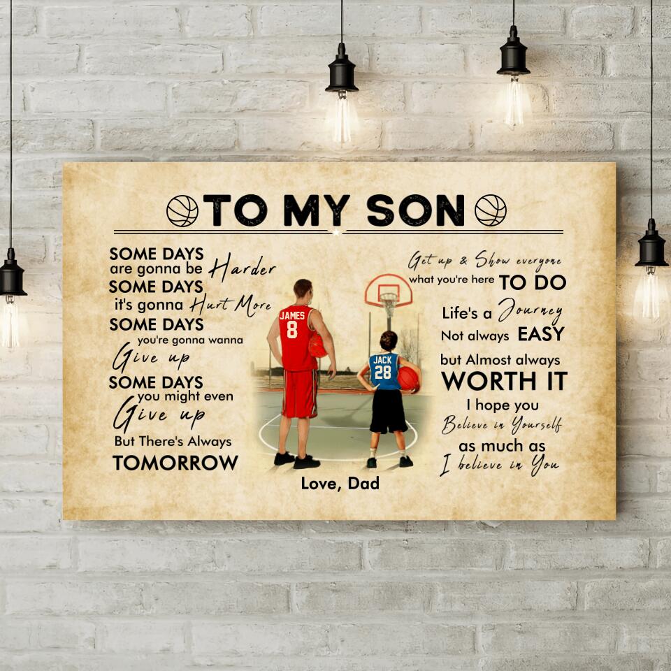 To My Son I Believe In You Custom Canvas Poster Birthday Gift For Son