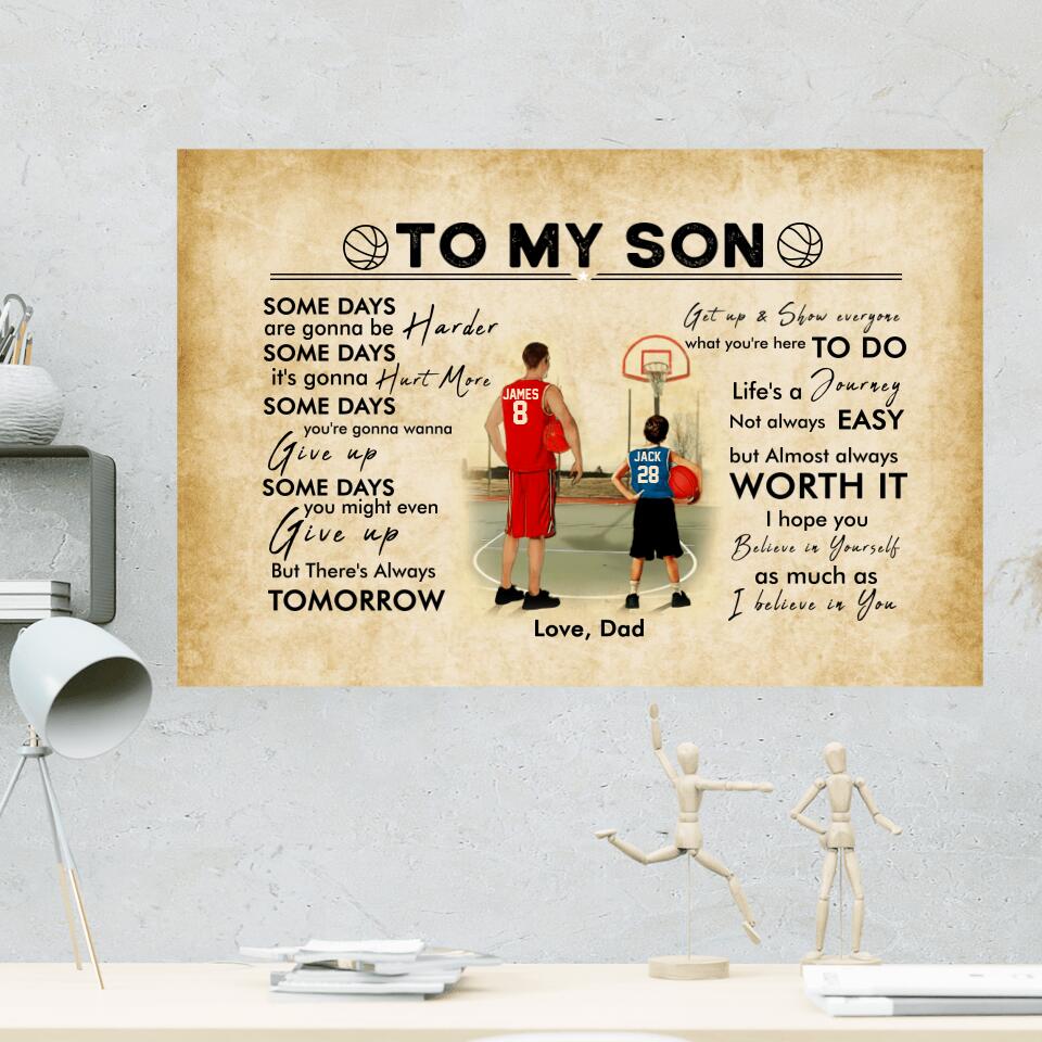 To My Son I Believe In You Custom Canvas Poster Birthday Gift For Son