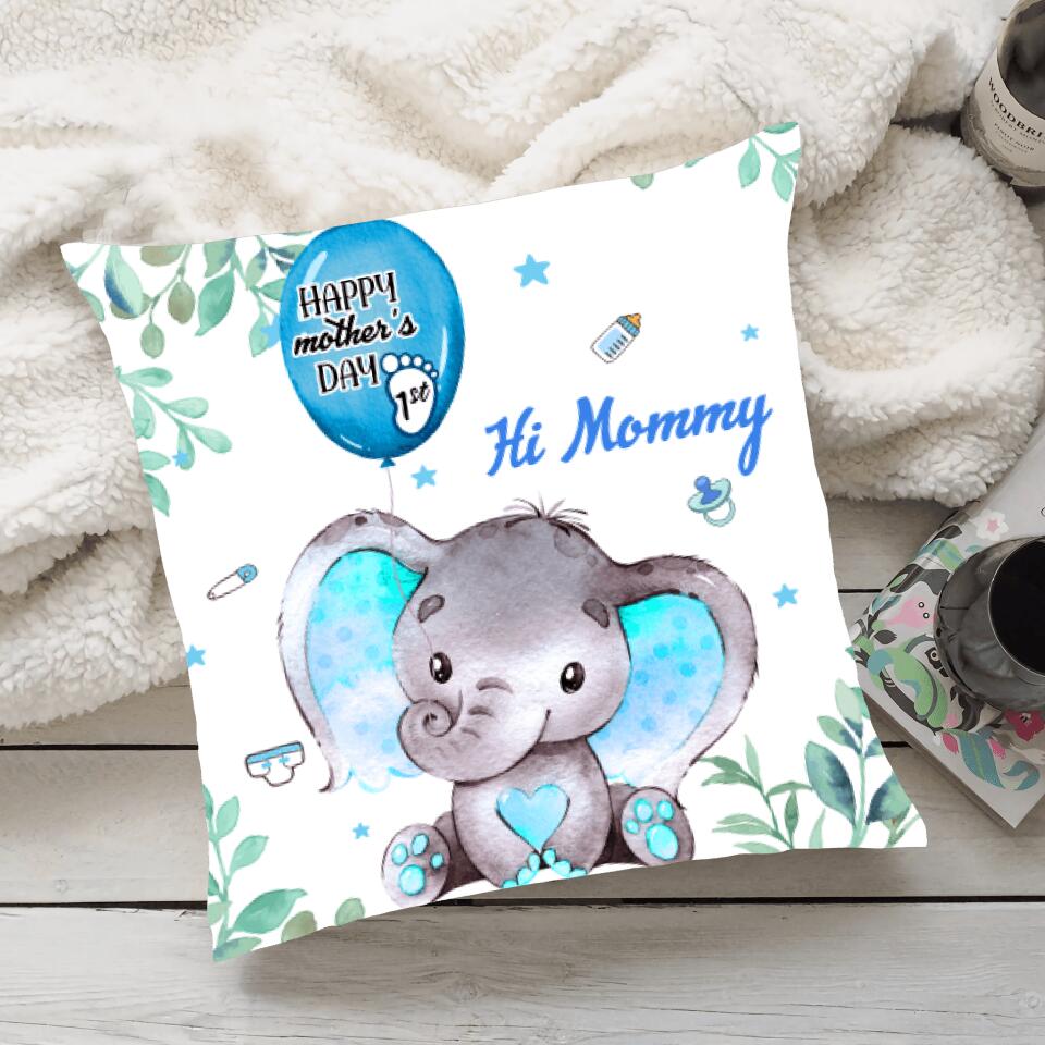 Hi Mommy, The world's best mom belong to me - Personalized Canvas Pillow Gifts for new mom 206HNTHPI182