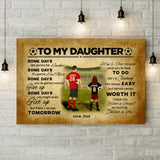 To My Daughter Some Days Are Gonna Be Harder Gifts From Dad Personalized Canvas 206HNBNCA176