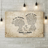To My Daughter and Son In Law Personalized Canvas Poster 206HNBNCA191