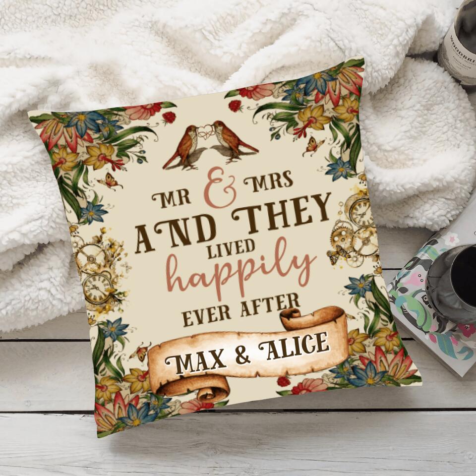 And they lived happily ever after - Bridal Shower gifts for Daughter - Personalized Canvas Pillow 206HNTHPI235