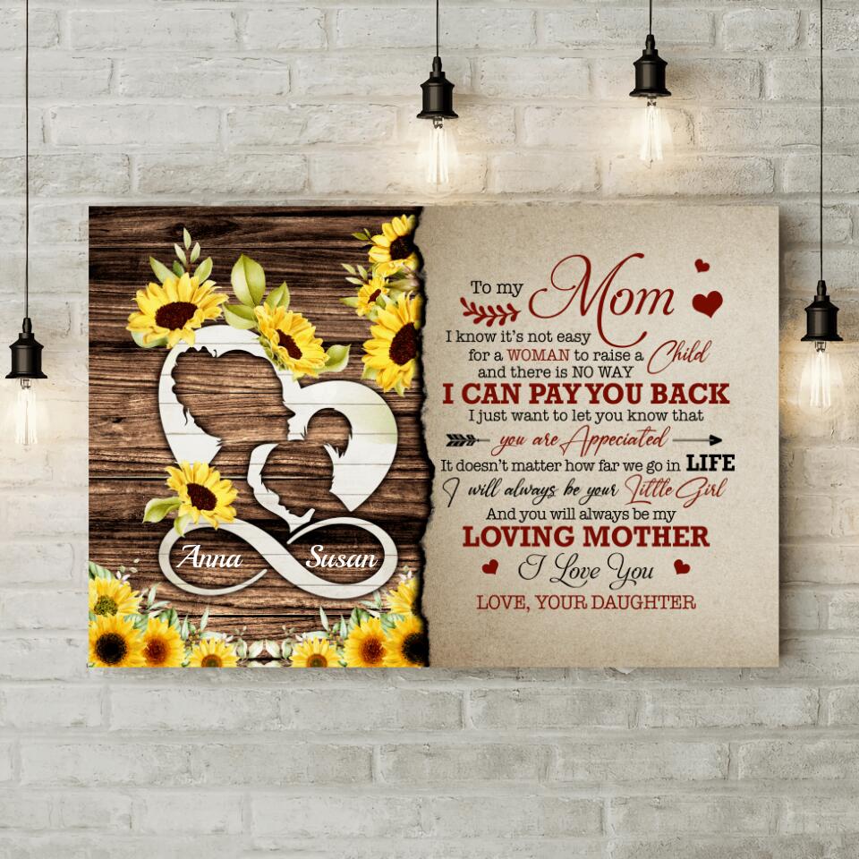 I Will Always Be Your Little Girl Custom Canvas Poster Anniversary Gift For Mom