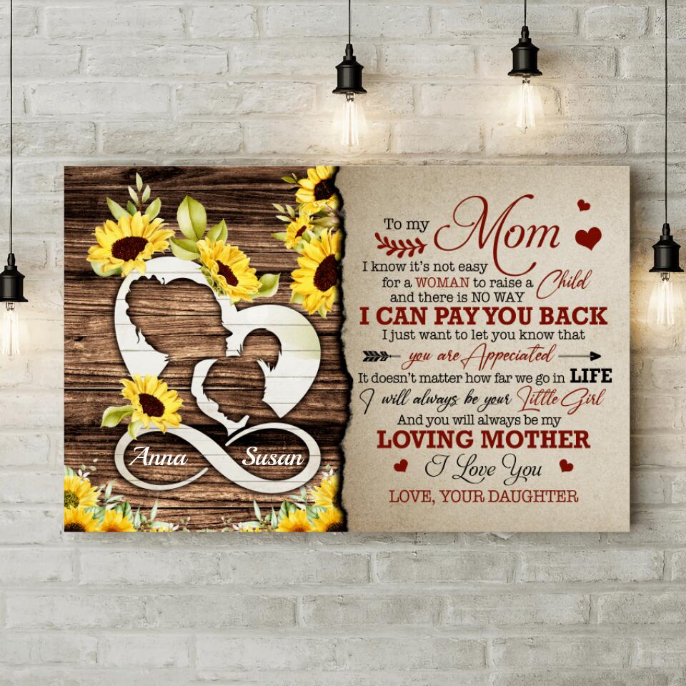 I Will Always Be Your Little Girl Custom Canvas Poster Anniversary Gift For Mom