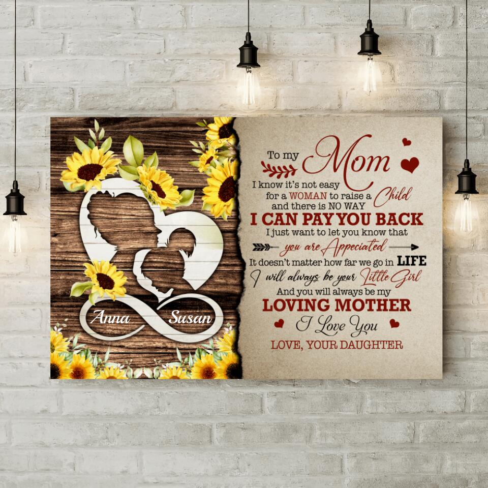 I Will Always Be Your Little Girl Custom Canvas Poster Anniversary Gift For Mom