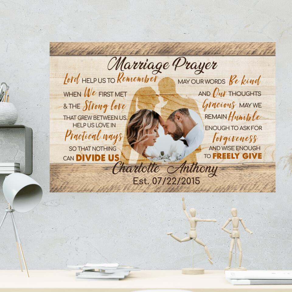 Marriage Prayer - Personalized Canvas/ Poster