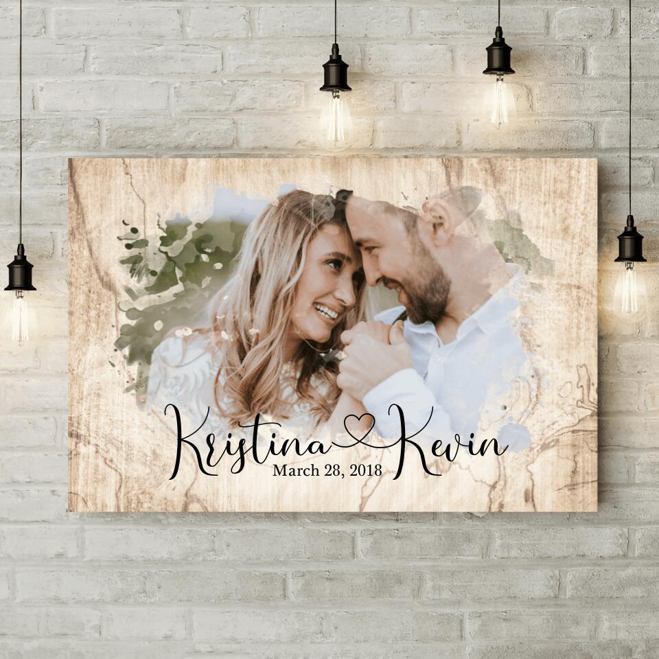 Time Fades Away Custom Canvas Poster Anniversary Gift For Couples