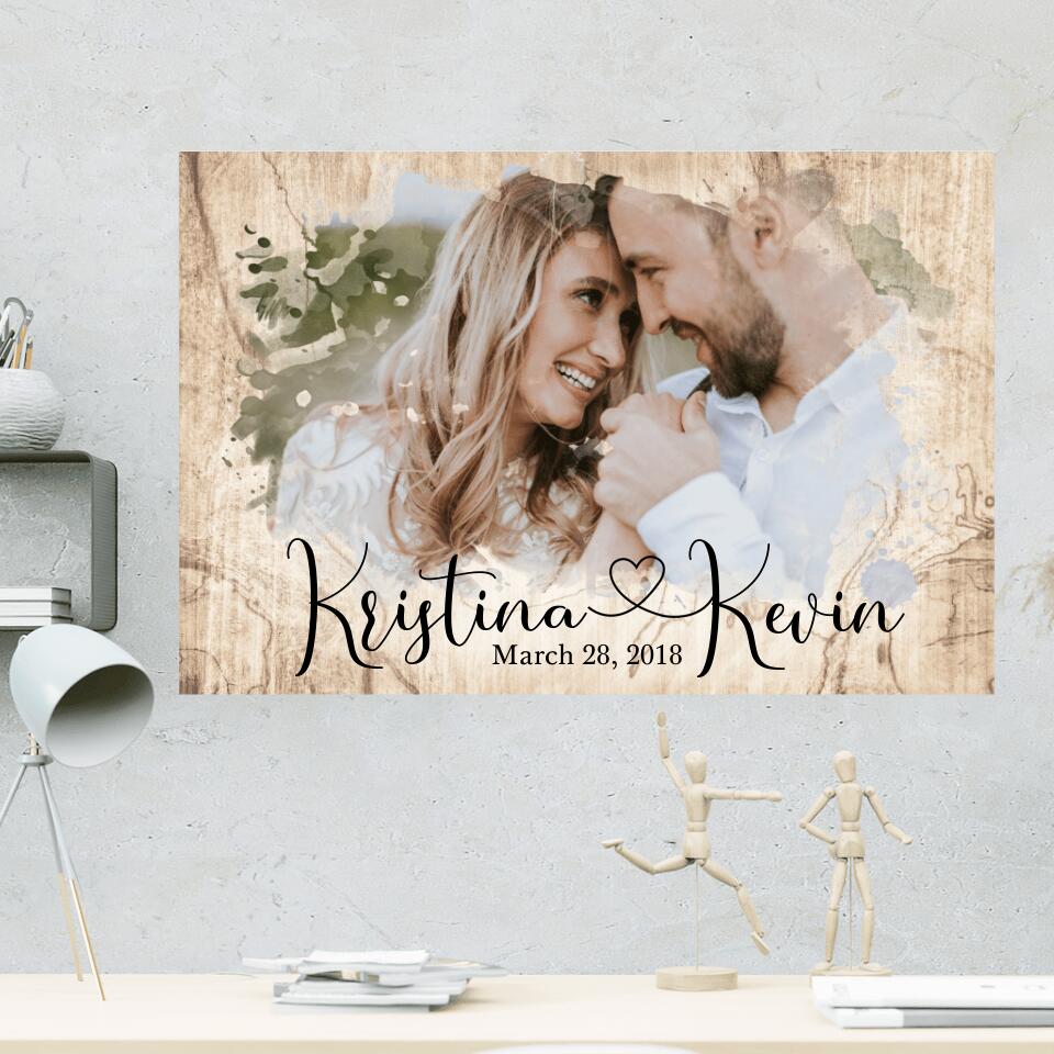 Couple Anniversary Personalized Canvas Poster 206HNBNCA230