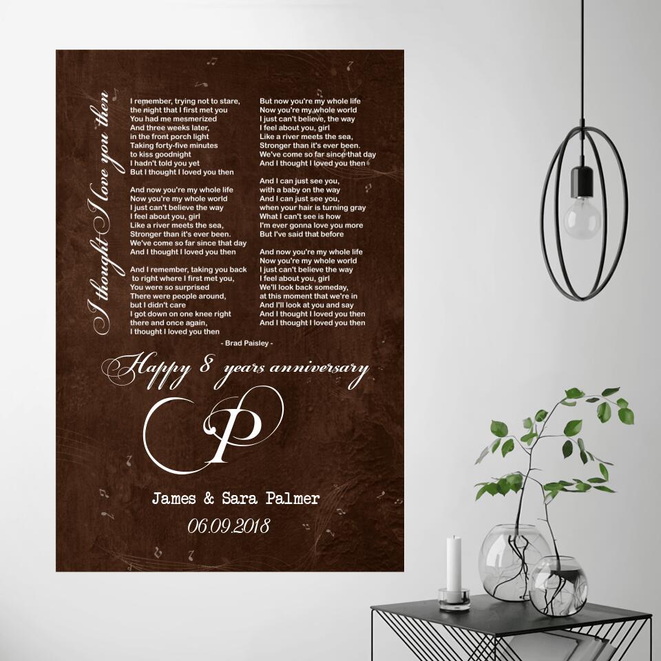 Happy Anniversary I Thought I Love You Then Custom Canvas Poster Anniversary Gift