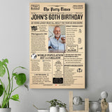 60th Birthday Gift For Him - 1962 Birthday Newspaper Poster/Canvas sign - 60th Birthday Party Decorations - Back in 1962 207HNTHCA289