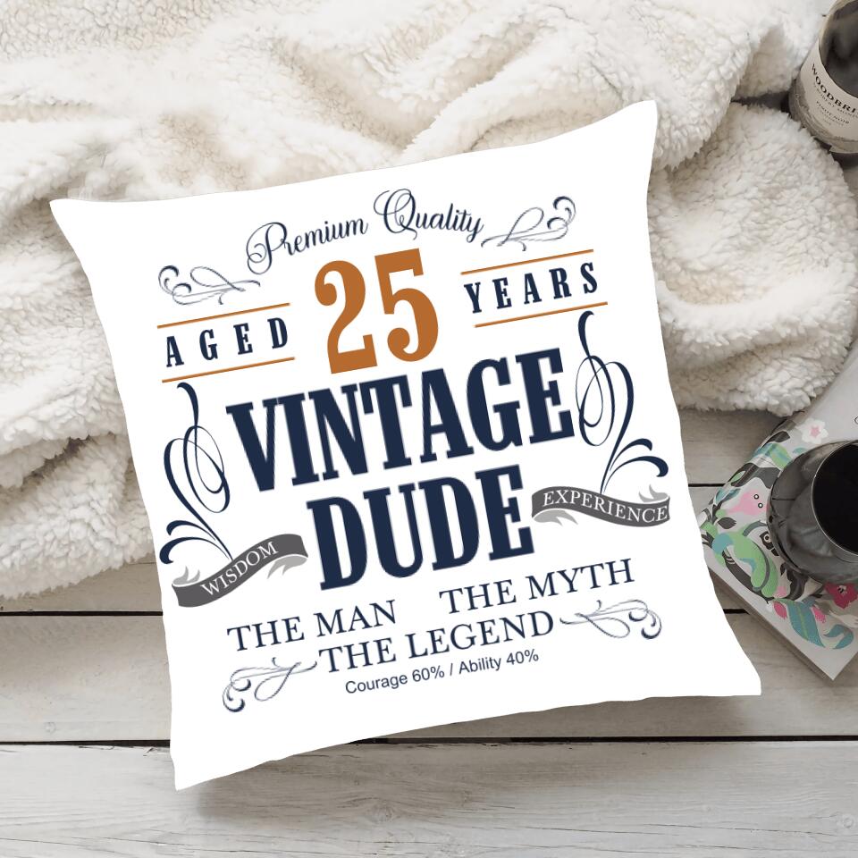 Vintage Dude The Man The Myth The Legend Personalized Pillow 207HNBNPI310