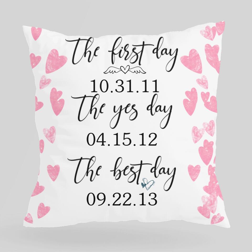40th Wedding Anniversary Gift for Husband - Save The Date Canvas Pillow/ Anniversary Gift for Him/Her - 207HNTHPI446