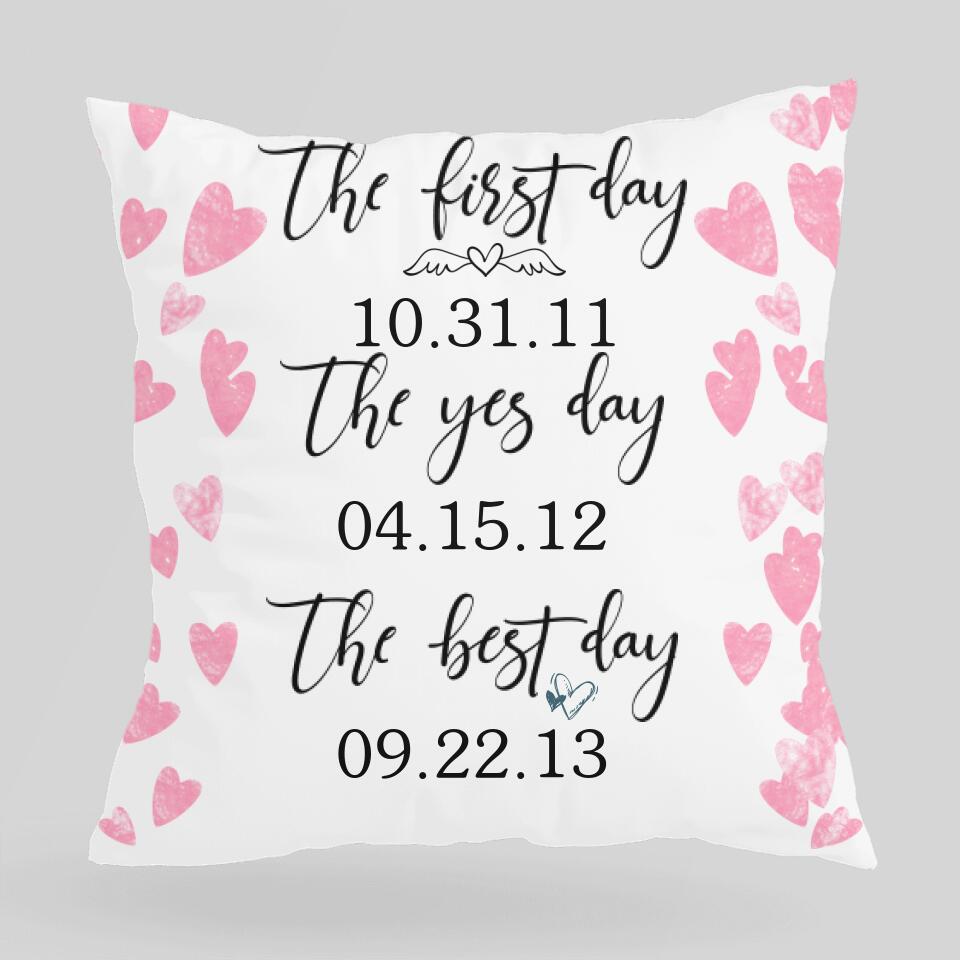 40th Wedding Anniversary Save The Date Personalized Pillow