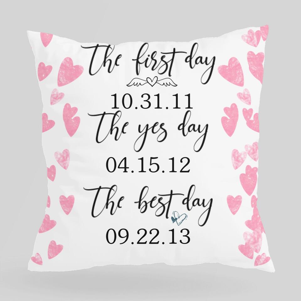 40th Wedding Anniversary Gift for Husband - Save The Date Canvas Pillow/ Anniversary Gift for Him/Her - 207HNTHPI446