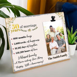 50 Of Marriage Years Personalized Photo Clip Frame