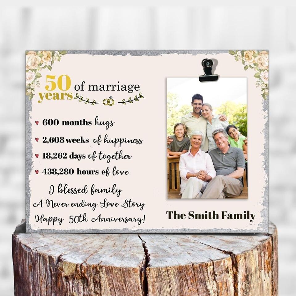 50 Of Marriage Years - Personalized Photo Clip Frame - Best Gifts For Wife - 207HNTHPT489