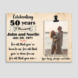 Celebrating 50 Years Of Marriage - Personalized Photo Clip Frame - Best Gifts For Wife - 208IHNTHPT493