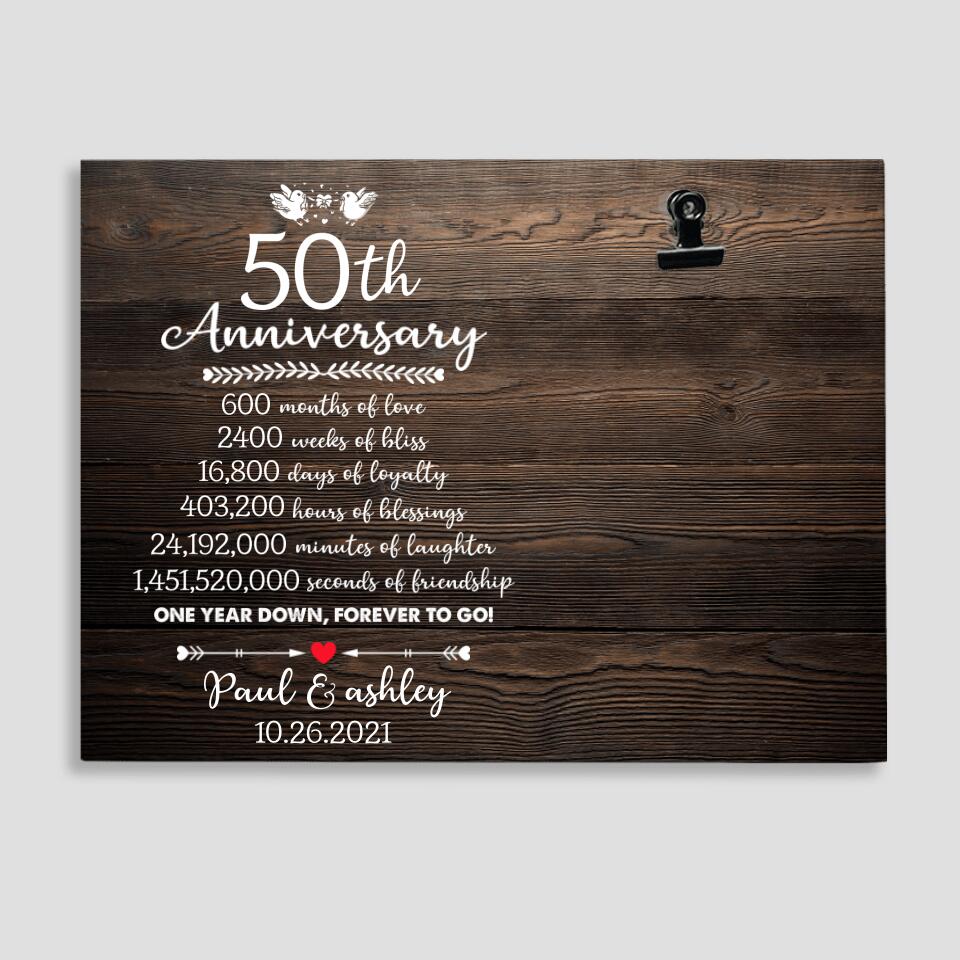 50 Anniversary Gift for Wife - Best Personalized Photo Clip Frame Gift for Her - 208IHNTHPT511