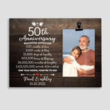 50 Anniversary Gift for Wife - Best Personalized Photo Clip Frame Gift for Her - 208IHNTHPT511