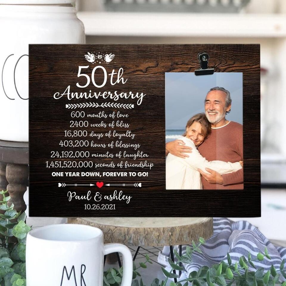 50 Anniversary Gift for Wife - Best Personalized Photo Clip Frame Gift for Her - 208IHNTHPT511